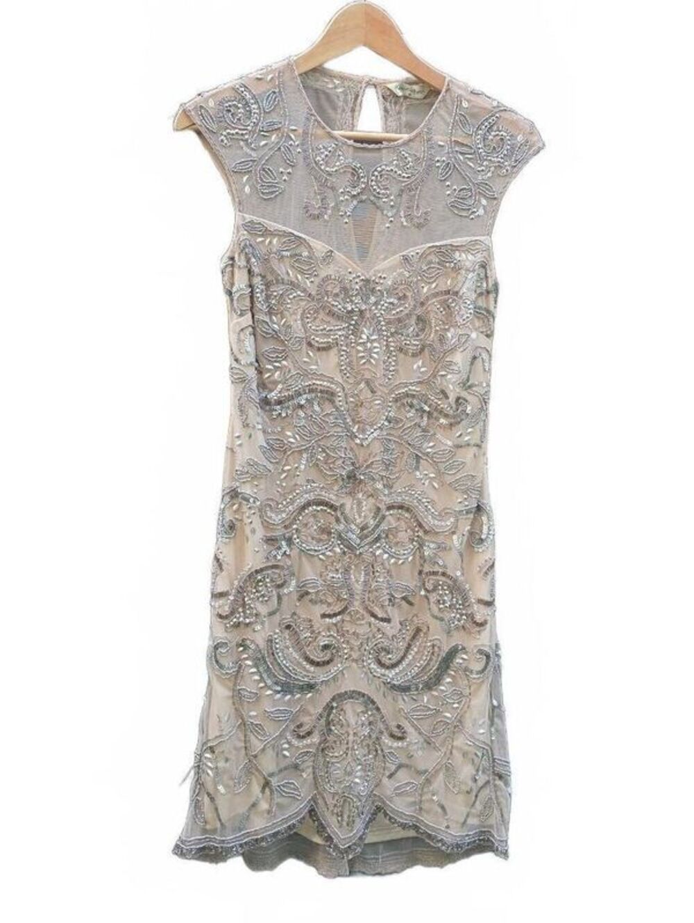 Miss Selfridge Beaded Gatsby Flapper Dress 1920s Halloween Costume Size 6